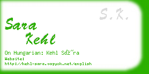 sara kehl business card